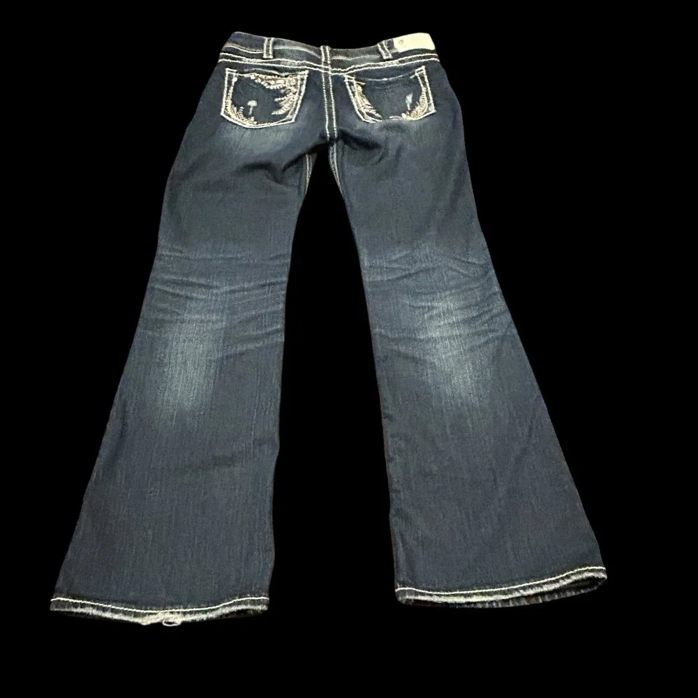 Silver Suki Bootcut Jeans Womens 30x32 Blue Stretch Dark Wash Stitched Denim - Picture 3 of 14